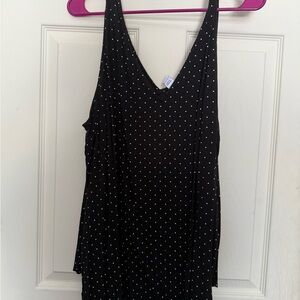 Old Navy Black Tank Top with White Dots